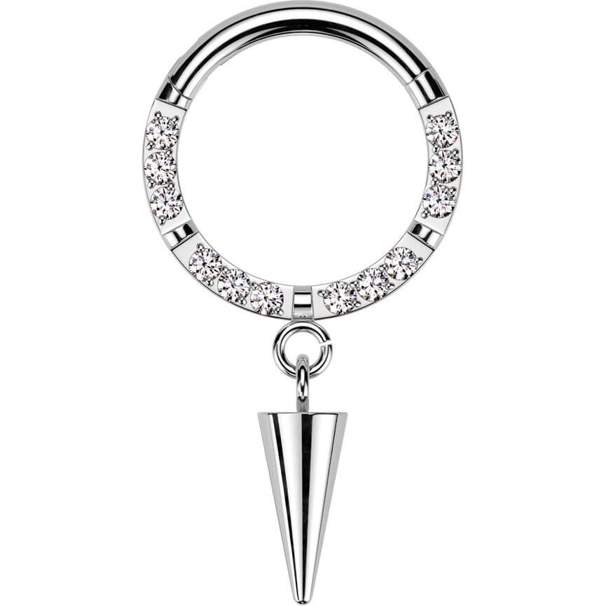 Titanium Ring zirconia spike dangle Segment