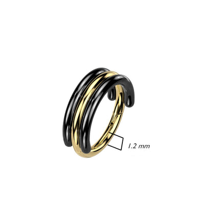 Titanio Anillo Bicolor Clicker