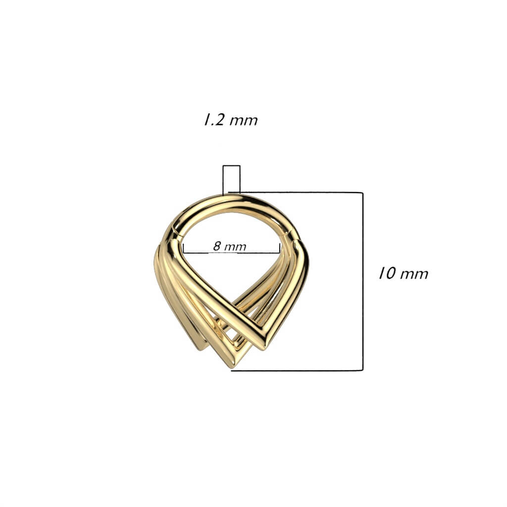 Titanio Anillo Chevron Clicker