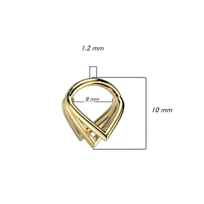 Titanio Anillo Chevron Clicker