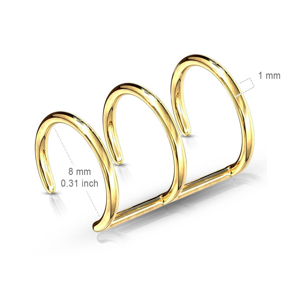 Fake Ear Piercing Trible Line Bendable