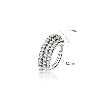 Anillo Triple Línea Circonita Flexible