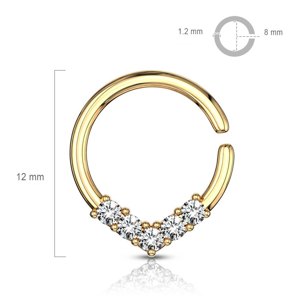 Ring Zirconia Gold Bendable