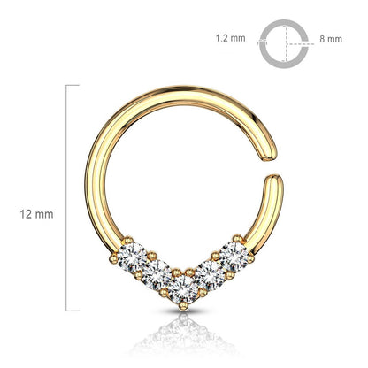 Ring Zirconia Gold Bendable