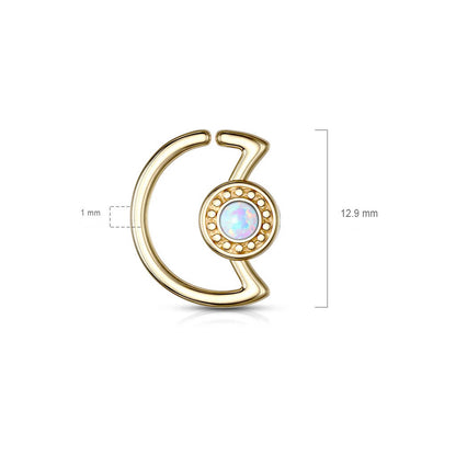 Ring Moon Opal Bendable