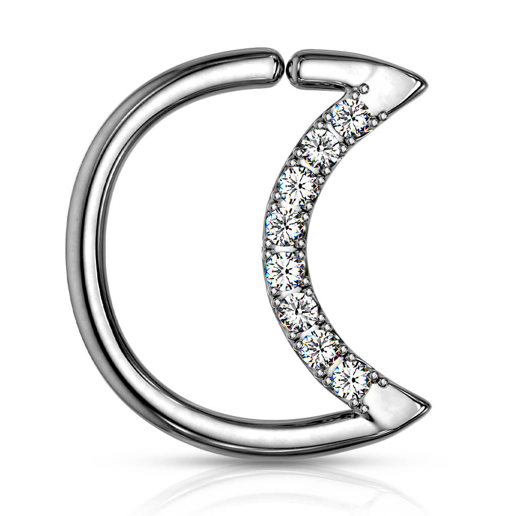 Anillo Circonita Luna Flexible