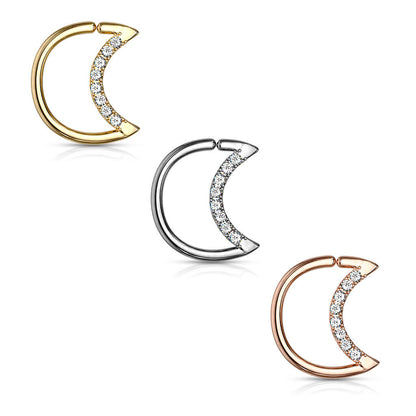 Anillo Circonita Luna Flexible