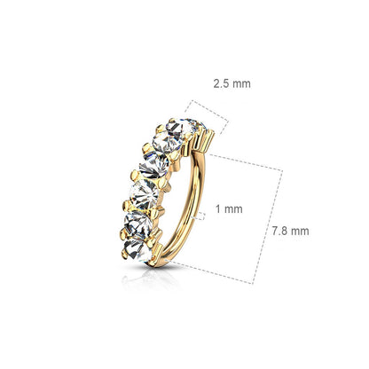 Anillo 7 Circonitas Flexible