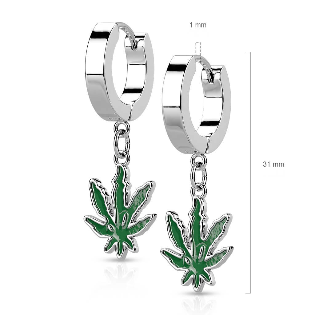 Hemp Leaf dangle Clicker