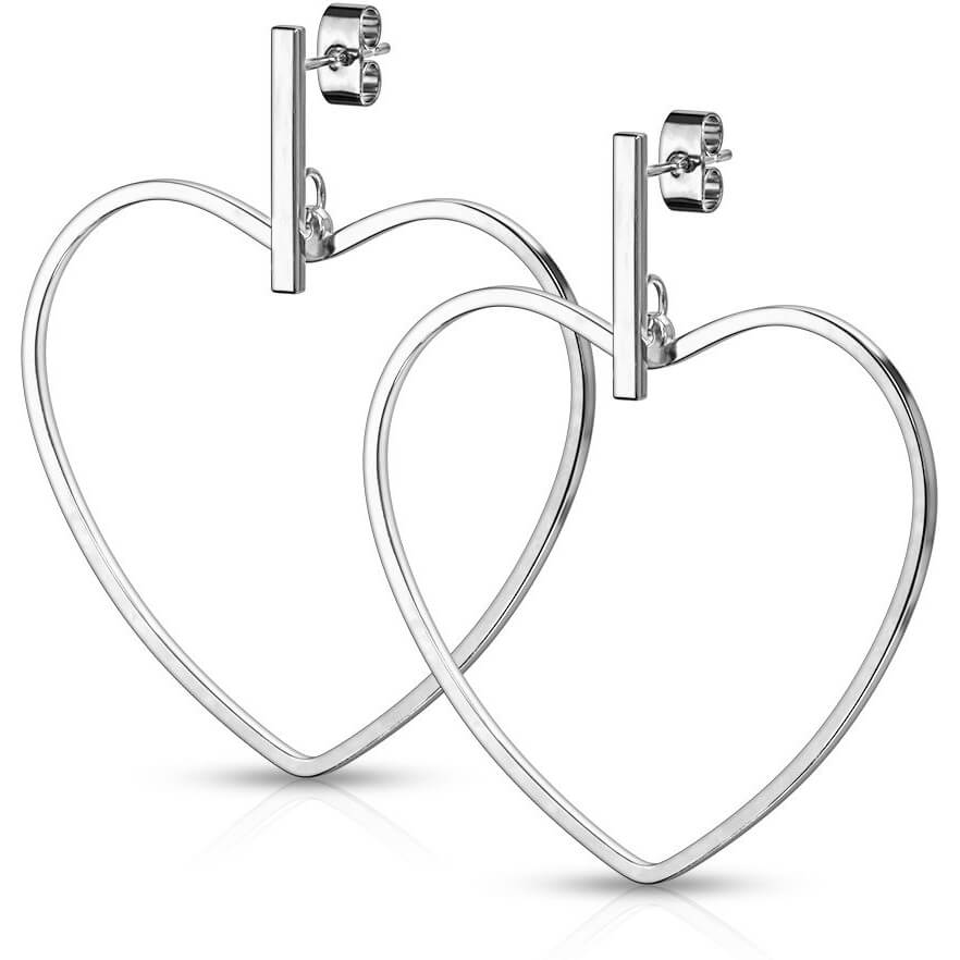 Bouton d'Oreille Pendentif Coeur