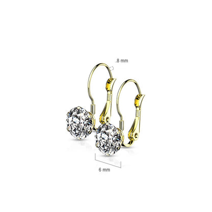 Boucle d'Oreille Zircone ronde