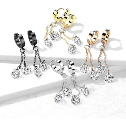 Round Zirconia dangle Clicker