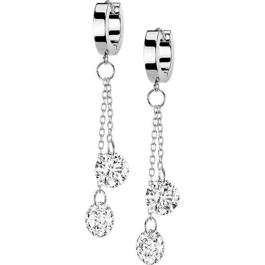 Round Zirconia dangle Clicker