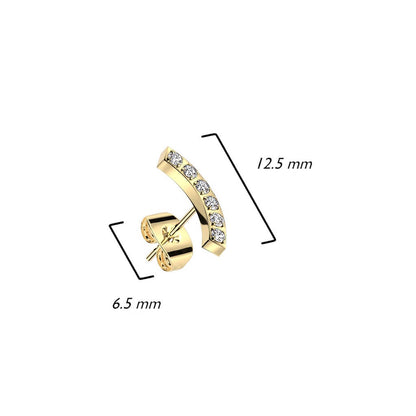 Bouton d'Oreille Zircone