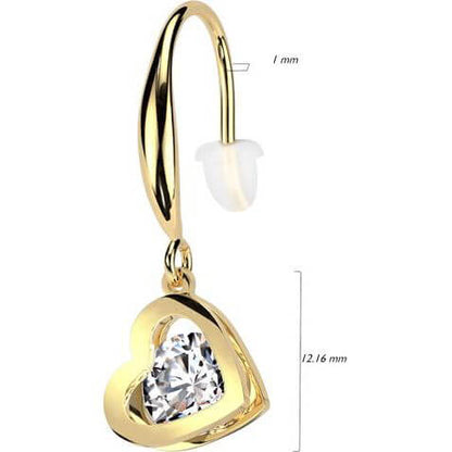 heart dangle zirconia