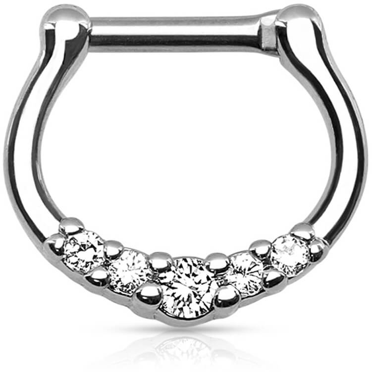 Septum Piercing Clicker Zirkonia Clicker