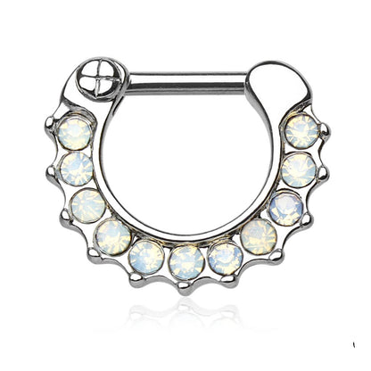 Septum Piercing Clicker Opal Clicker