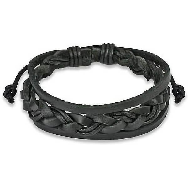 Bracelet Noir Tressé