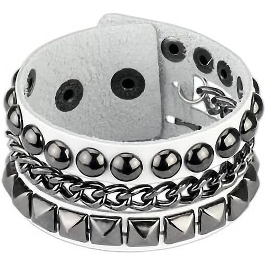 Bracelet Rivets Blanc