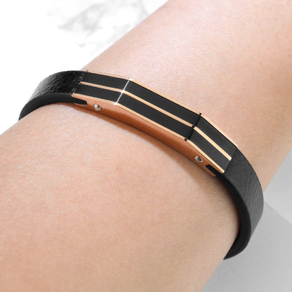 Bracelet Noir Or Rose Aimant