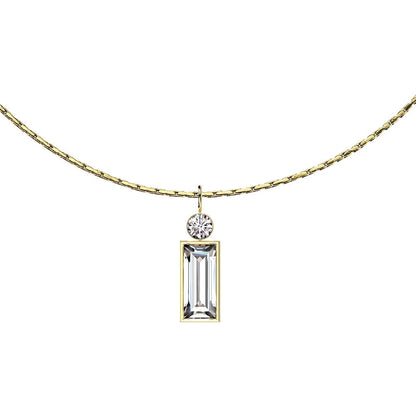 baguette zirconia pendant