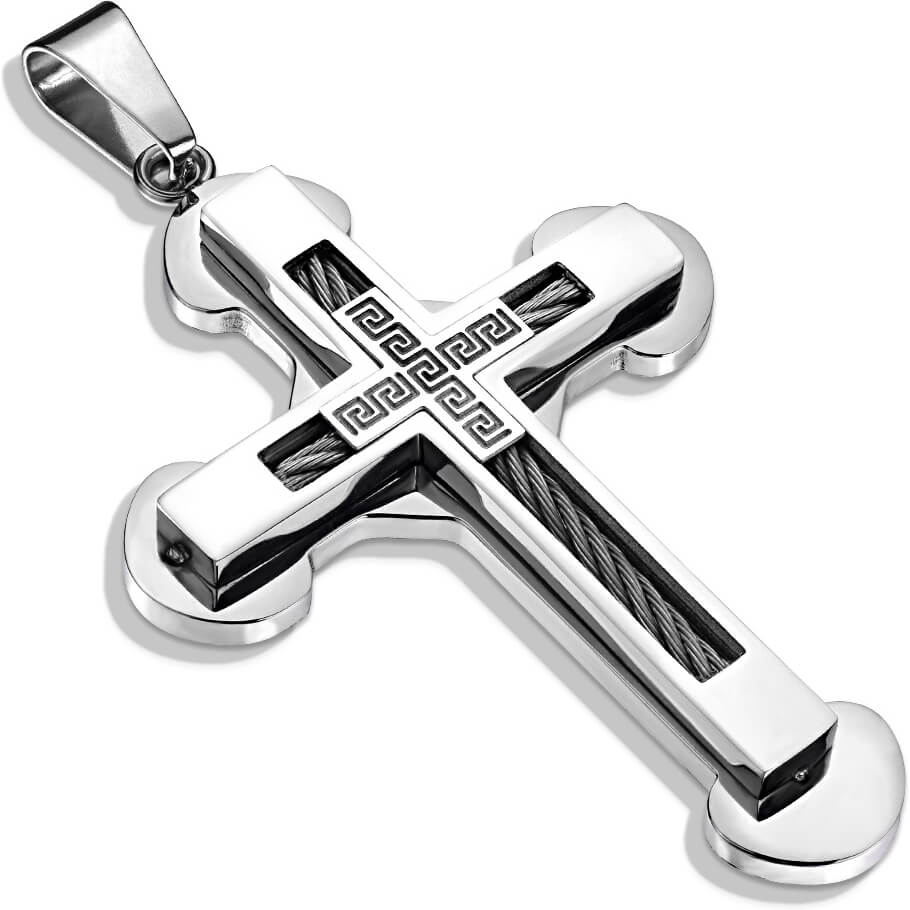 Doppel Kreuz Silber