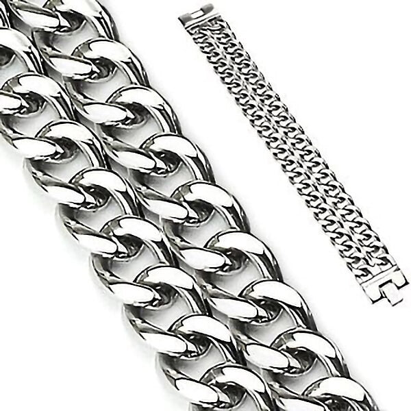 Bracelet Double Chaîne Argent