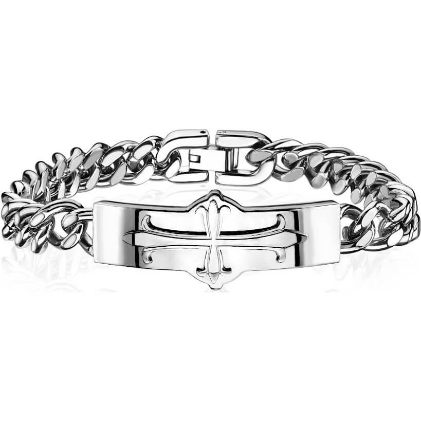 Bracelet Chaîne Croix Celtique en Argent