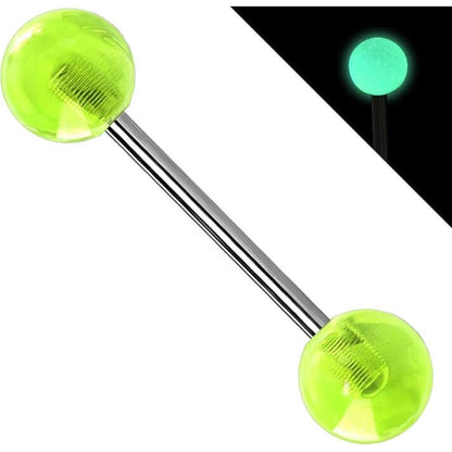 Titanio Barbell Sfere in acrilico luminescenti al buio