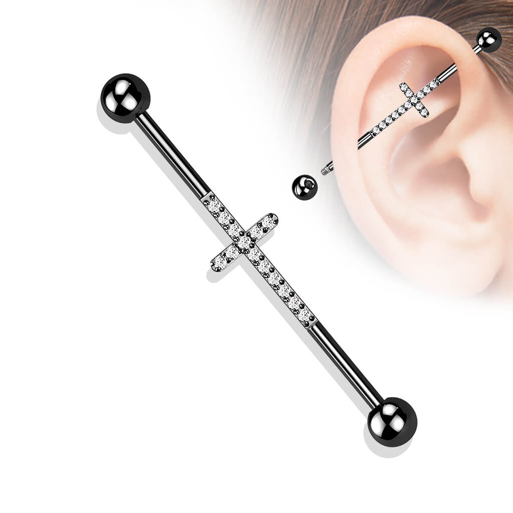 Titan Industrial Barbell Kreuz Zirkonia