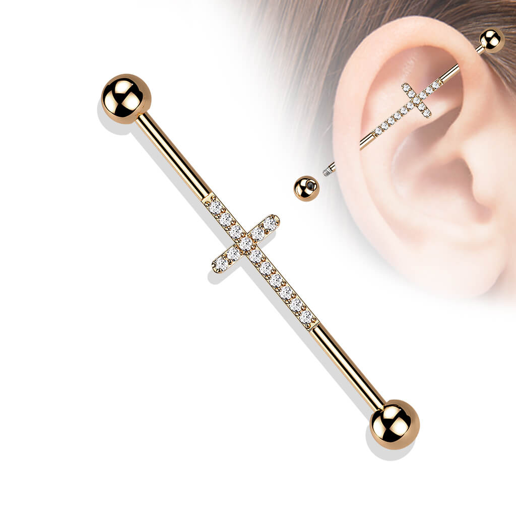 Titan Industrial Barbell Kreuz Zirkonia