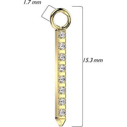 Titanium Attachment dangle bar zirconia