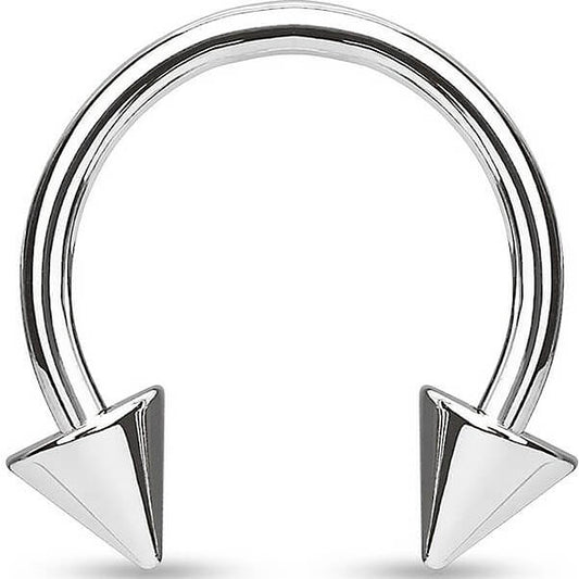 Titanium Horseshoe Spike Silver