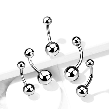 Titan Bauchnabelpiercing Kugel Silber