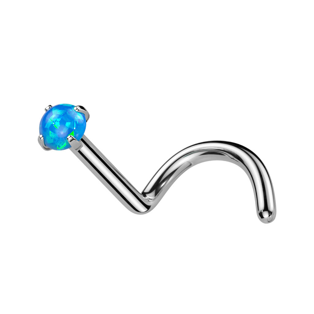 Titanium Nose Screw Opal Ball