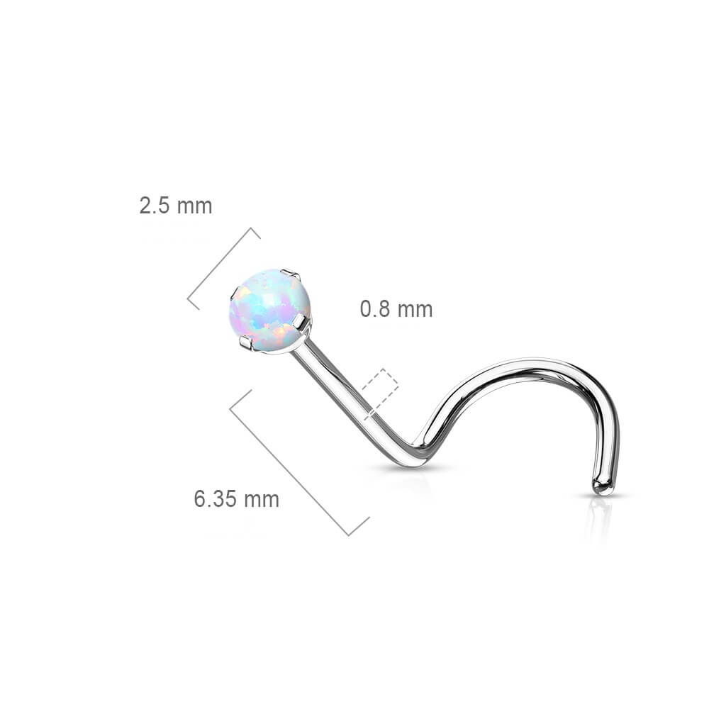 Titanio Screw Nasale Sfera in opale