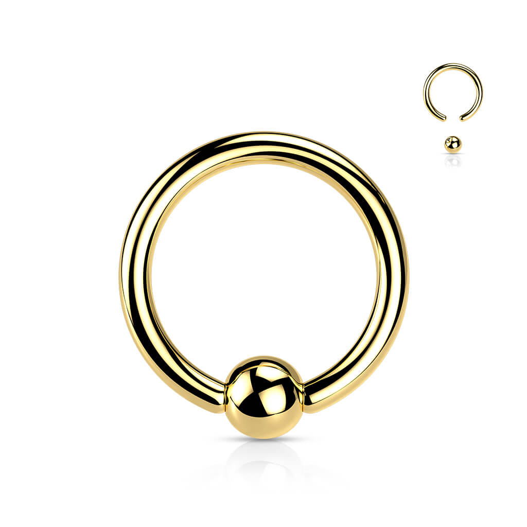 Titanium Ring Ball Captive Bead