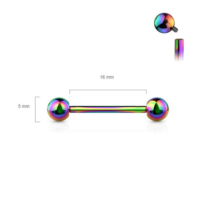 Titanio Barbell Sfera Filettatura Interna