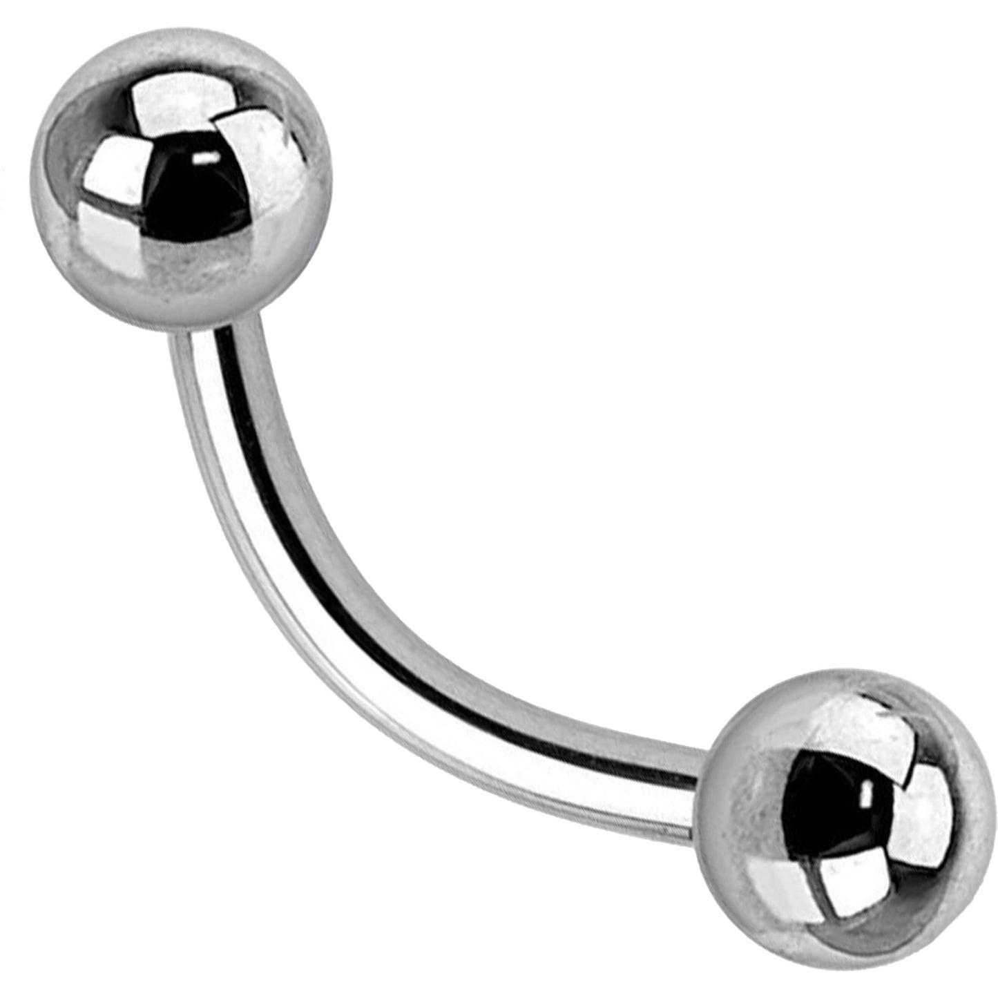 Titanium Eyebrow Piercing Silver Ball Internally Threaded