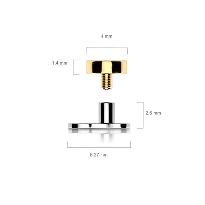 Titane Ancre Dermale Ancre Dermal Cerlce Plat 2mm Filetage Interne