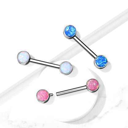 Titan Nippelpiercing Opal Innengewinde