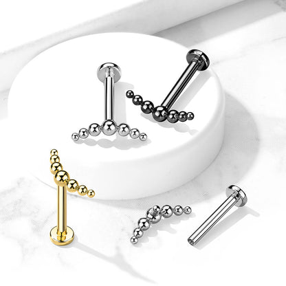 Titanio Labret Design sfere Filettatura Interna