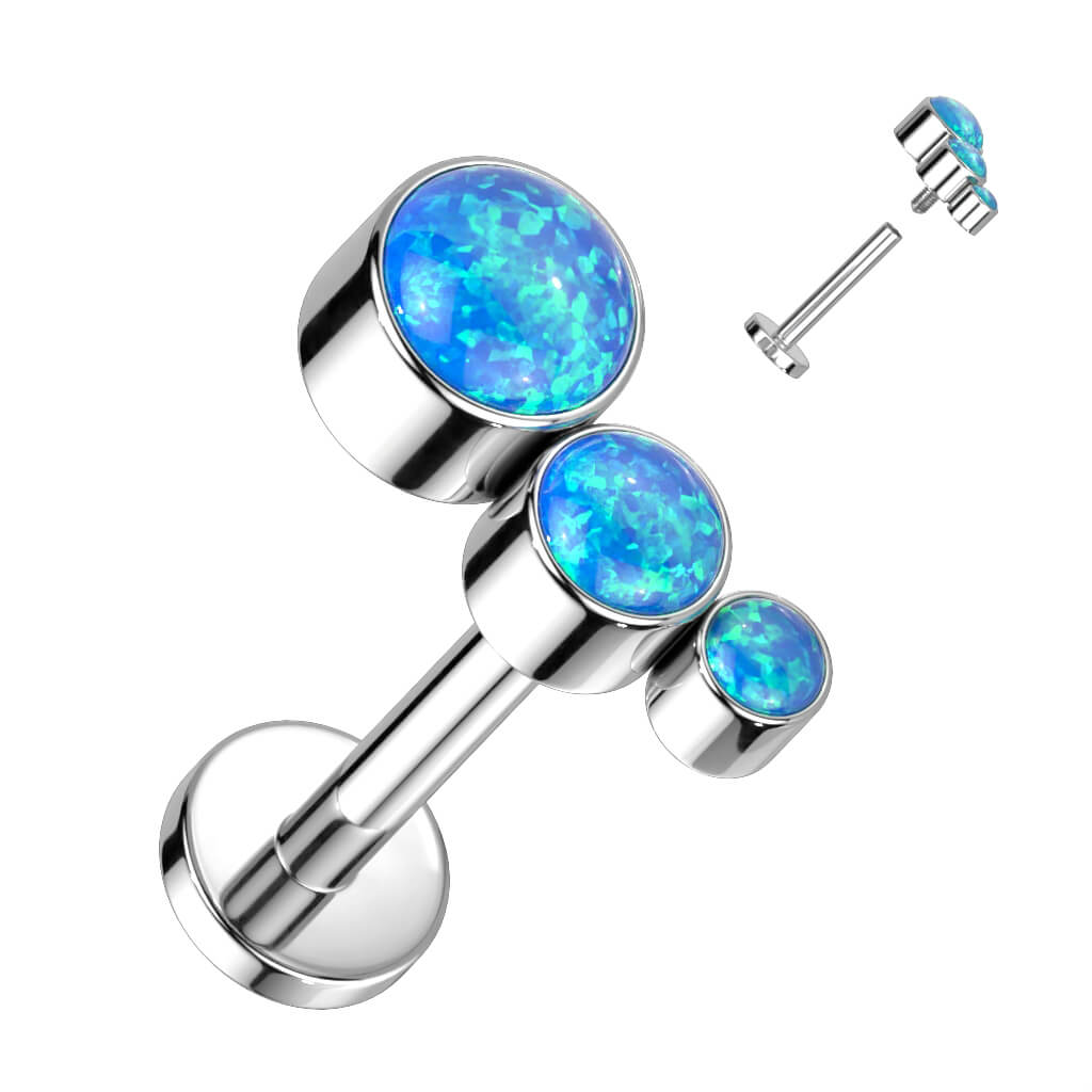 Titan Labret 3 Opal Silber Innengewinde