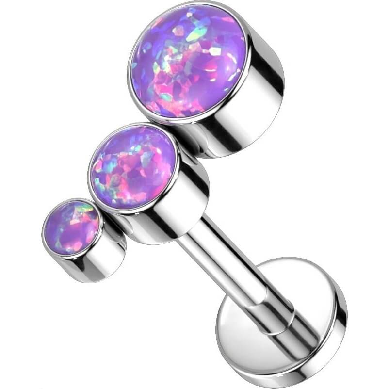 Titan Labret 3 Opal Silber Innengewinde