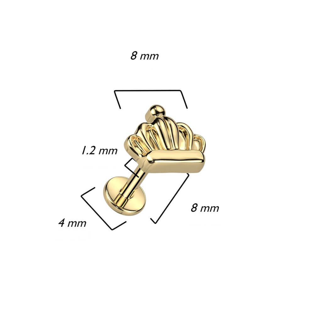 Titanio Labret Corona Filettatura Interna