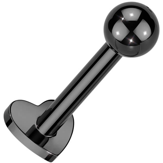 Titanium Labret heart Internally Threaded