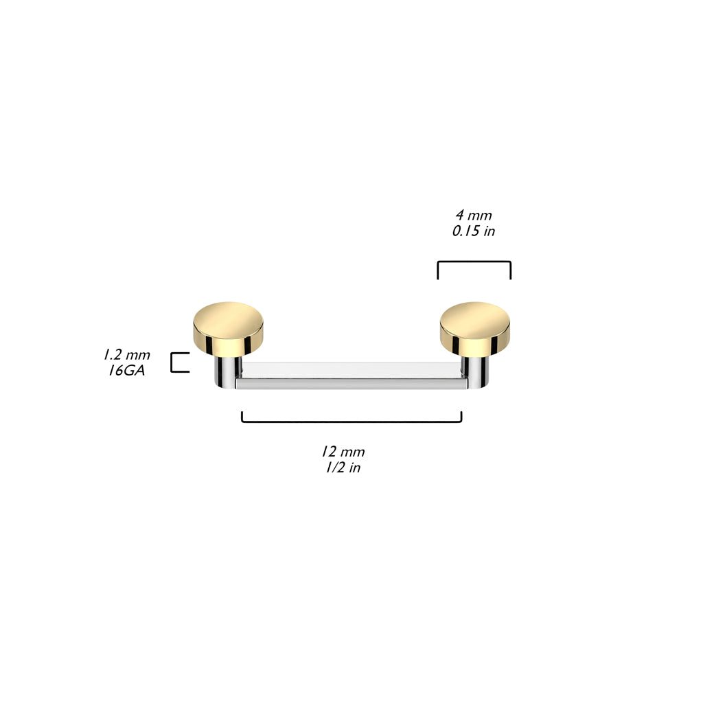 Surface Barbell Round Flat Internally Threaded