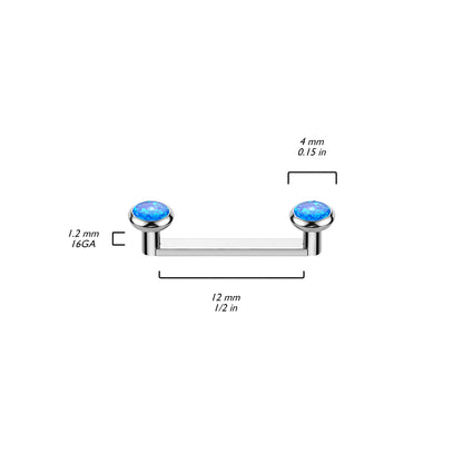 Surface Barbell Opal Flach Innengewinde