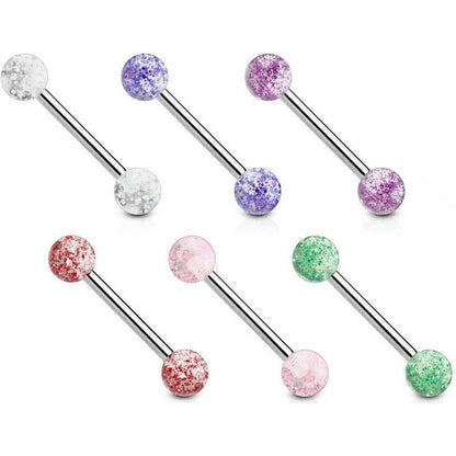 Barbell Acrylic Glitter Ball