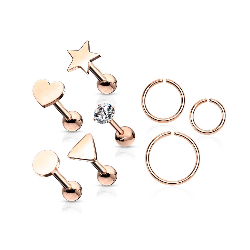 Pack de valor Set Labret Bendeble Hoop Ring